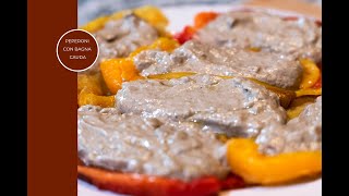 PEPERONI CON BAGNA CAUDA  Ricetta Tradizionale Piemontese  Sauce with pepper bagna cauda [upl. by Giffer]