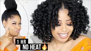 Ultra Defined PERFECT NOHEAT CURLS in 1 HOUR ➟ natural hair tutorial [upl. by Yenterb]