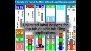 Color Coded File Folder Labels  Filing Label Print Software [upl. by Ednil]