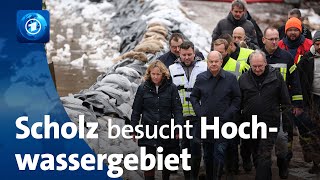 Bundeskanzler Scholz besucht Hochwasserregion in SachsenAnhalt [upl. by Ventre]