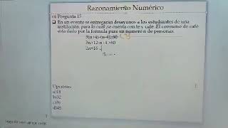 PRUEBA SER BACHILLER DOMINIO MATEMATICO [upl. by Esalb]