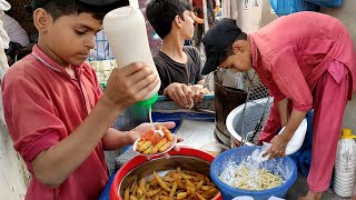 10 Years Old Kid Making FRENCH FRIES  Hardworking Afghan Kid Making French Fries  Street food [upl. by Gellman]