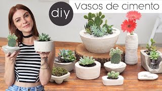 DIY como fazer vasos de cimento para decorar  Super Fácil amp barato [upl. by Eenwat]