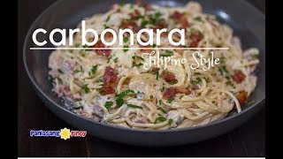 Creamy Bacon and Mushroom Carbonara Filipino Style [upl. by Amsirac]