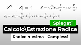 Esercizi sul Calcolo della radice nesima estrazione di radice di un Complesso  Esercizio Svolto [upl. by Bascio]