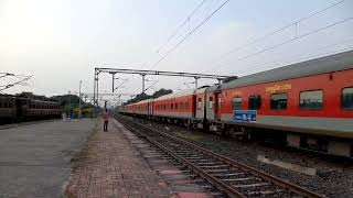 2 Unique Moments Together Double Crossing Action and ICF inspection coach in LHB train [upl. by Yeslaehc]