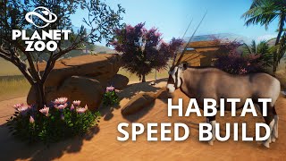 Planet Zoo  Gemsbok Habitat Speed Build [upl. by Hylan505]