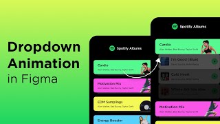 Dropdown Menu Animation in Figma  UI Design Tutorial [upl. by Sawyor]