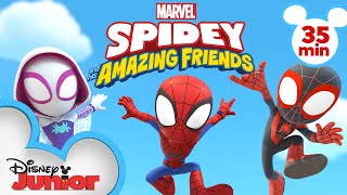 Spideys Best Moments  Compilation  Marvels Spidey and his Amazing Friends  disneyjunior [upl. by Aimit858]