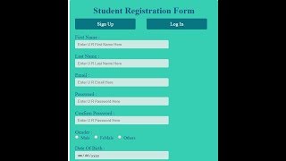 how to create Student registration form In html and css  How to create registration form in html [upl. by Molahs]