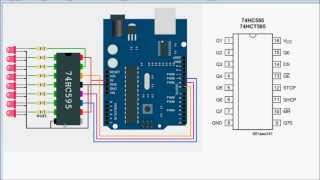 Arduino Tutorial 3  Shift Registers 74HC595 [upl. by Pulling890]