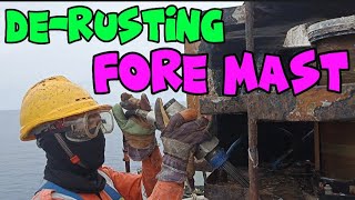 TIKTIK KALAWANG MGA MARINES ⚒️👷  DERUSTING SHIP FOREMAST🚢 dailyvlog subscribe ship [upl. by Arotal]