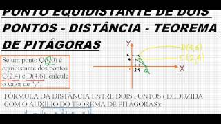 Distância entre dois 2 pontos Equidistância entre pontos equidistantes de outros dois 2 Geometria [upl. by Ymerrej]