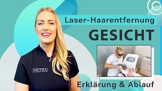 Laserhaarentfernung Gesicht Victrastudio [upl. by Ellehcam]