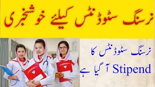 Bs Nursing Students Stipend Updates Get Your Stipend from Bank of Punjab Pakistan [upl. by Atoiyanap]