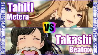 GBVSR 4K Granblue Fantasy Versus Rising Rank match Tahiti Metera vs Takashi Beatrix [upl. by Akimihs958]