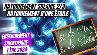 Le rayonnement solaire 23  Loi de Wien et de Stefan1ere enseignement scientifique [upl. by Ahsikahs]