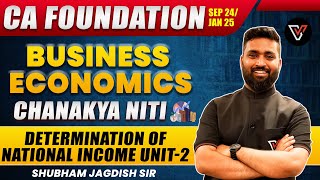 Determination Of National Income One Shot  UNIT 2  CA Foundation Economics  Shubham Jagdish [upl. by Enilrahc]