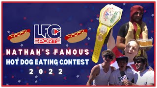 Inside The 2022 Nathans Hotdog Eating Contest [upl. by Anyalram]