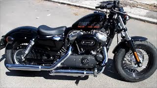 2014 HarleyDavidson Sporster 1200 FortyEight 48 Vance amp Hines pipes [upl. by Nylacaj787]