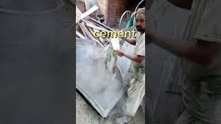 Construction workers in Pakistan Roof top making concrete mixer in Pakistan [upl. by Khajeh]