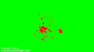 blood splatter 18  HD chroma key footage [upl. by Archle]