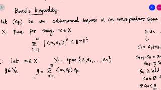 Functional Analysis Module III Class 17 Bessels Inequality [upl. by Enylcaj320]