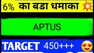 APTUS SHARE LATEST NEWS TODAYAPTUS SHARE ANALYSISAPTUS SHARE TARGETAPTUS SHARR LATEST NEWS [upl. by Notsahc]