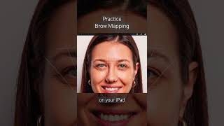 Brow mapping practice on my iPad with Procreate pmu pmuartist microblading browmappingpractice [upl. by Enicnarf152]