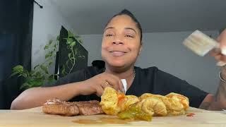 CHITTERLINGS W LAMB CHOPS ASMR EATING NO TALKING [upl. by Etteloiv]