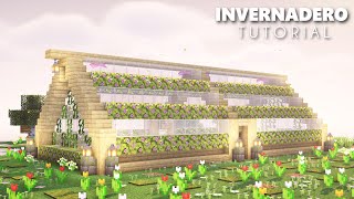 CÓMO CONSTRUIR UN INVERNADERO EN MINECRAFT  Tutorial [upl. by Dlared]