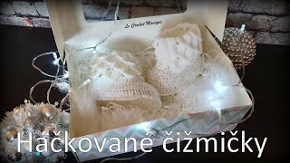 Detské háčkované čižmičkyBaby Crocheted Boots english subitles [upl. by Saundra]