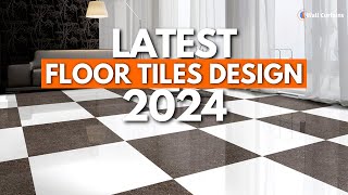 Latest Floor Tiles Design 2024  Ceramic Floor Tiles Colours  Interior Design Flooring Ideas [upl. by Sheffy]