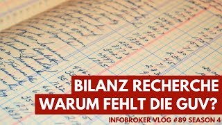 Warum fehlt die Gewinn und Verlustrechnung bei den Bilanzen im Bundesanzeiger  infobroker vlog 89 [upl. by Niemad]