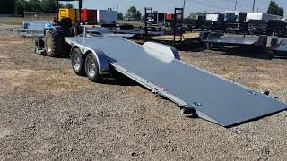 kwik load roll back carhauler trailer 7 x 20 roll back tilting trailer great for low cars [upl. by Halden]