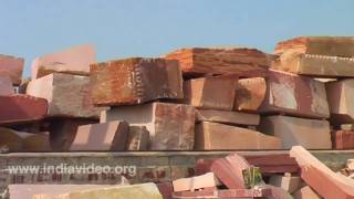 Red Sandstone Factory Rajasthan [upl. by Dedric]