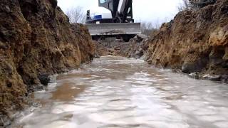 Bobcat E50 Digging Trench [upl. by Marleen505]