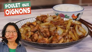 Poulet aux oignons🍗🧅Aussi bon que le bœuf aux oignons rapide simple à faire avec peu dingrédients [upl. by Ecinrahs399]