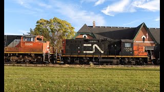 CN438 8891 8894 7038 ChathamKent On Oct 28 24 [upl. by Nywnorb]