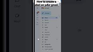 How to create a label in gmail how video shorts shortvideo short trendingshorts howto [upl. by Kasey]