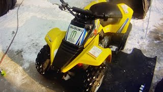 2006 Suzuki Quad Sport LT80  Slow Cranking  Hard To Start  Replace Starter [upl. by Justen]