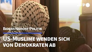 Bidens NahostPolitik könnte USMuslime zu Nichtwählern machen  AFP [upl. by Halbeib822]