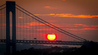 Sunset ASMR Meditation Music  Verrazzano Bridge  BAY RIDGE 070113  Brooklyn NYC [upl. by Nnylrefinnej725]