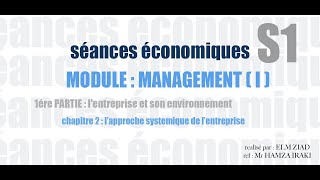 Module Management  PARTIE 1  chapitre 2  lapproche systémique de lentreprise [upl. by Lytle239]