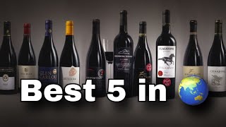 Top 5 Red wines you must try  Top 5 red wines in the world 🌎 [upl. by Olrak]