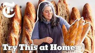 Make Beautiful Baguettes With Claire Saffitz  Try This at Home  NYT Cooking [upl. by Donela]