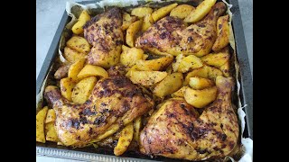 Cuisses de poulet et pomme de terre au four [upl. by Lanfri]