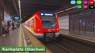 Karlsplatz Stachus S1  S2  S3  S4  S6  S7  S8  Munich SBahn  DB 423 [upl. by Bonnibelle]