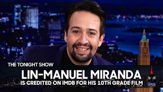 LinManuel Miranda Is Credited for His 10thGrade Sleepover Movie on IMDB  The Tonight Show [upl. by Saixela]