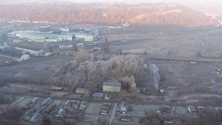 Weirton Steel BOP Demolition 392019 Drone View [upl. by Rehpatsirhc]